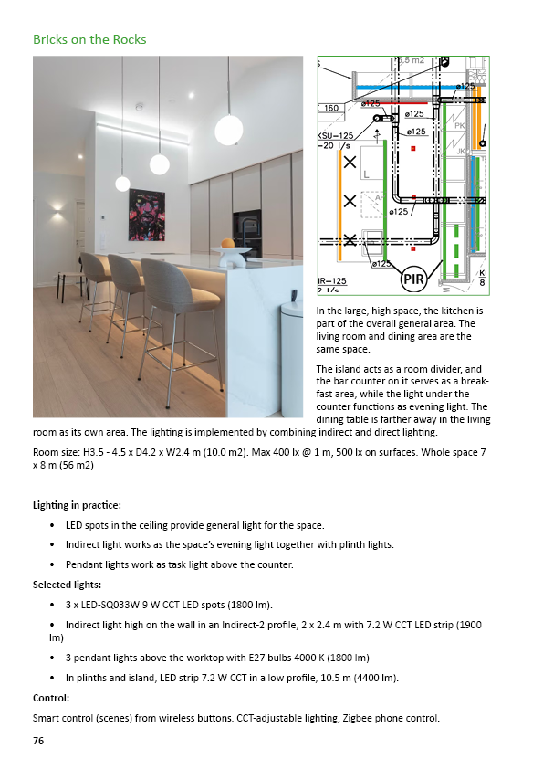 Bricks on the Rocks - Utility room lighting example with floor plan
